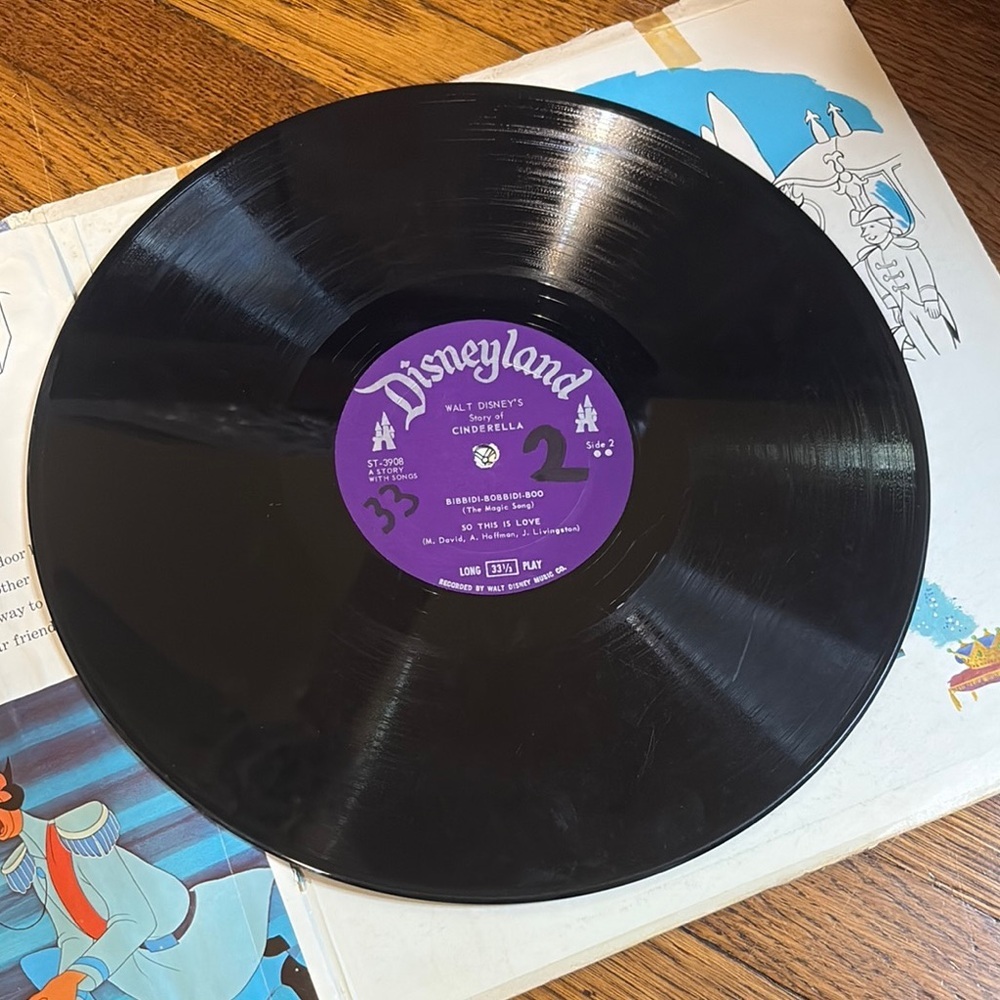 Walt Disney's Cinderella Storybook Vintage Record - Picture 7 of 8